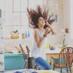 Kaniha Instagram - Electrocuted??🤣 "Its nice to let your hair down and enjoy sometimes..." literally 😋 #photoshoot #Nstyle #kaniha