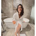 Samyuktha Menon Instagram - ✨And then just before Sunrise ..there is Stardust ✨ What do you think made the babe in robes burst into that loud laughter ? 😄 #soiree #stardust #laughter #stories #story #instatales #samoninsta #instsam #samfam #white #creamywhite #martini #martinilove #goldenglimpse #goldenglow #lifegoals #commentbelow #yourstories #imagination #instafun #instacool #kewl #bathrobe #robe #babeinbathrobe #instamood #toohottohandle #samyuktha #moira #schittscreek