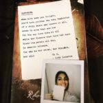 Samyuktha Menon Instagram - I take pictures on my Polaroid camera only when I feel the moment is so important and precious for me.Here is a picture of my own Polaroid selfie with a poem and the poem together kept on one of my favourite books . @ladyl1993 thank you for writing this for me .