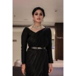 Samyuktha Menon Instagram - The poetic black 🖤 Saree @paroscouture Belt @sabyasachiofficial Accessories @mspinkpantherjewel Hair @sajithandsujith PC @_decibelhost_