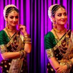 Sandeepa Dhar Instagram - MARATHI MULGI 🙃 A big part of being Vaishnavi in #MUMBHAI was looking the part. Huge shoutout to the stylist @sumanfashionmaker & the MUH team #Sunil , #Aarti & @sneharodricks for being so amazing. Thank you @ektarkapoor for always backing strong female parts & giving me an opportunity to be a part the world of #MUMBHAI . 😊 Thank you @lakhiaapoorva for writing such a kickass script & making me a part of journey . It’s been an honour. ❤️ Thank you @akshayindahouse for being the ideal Captain of the ship & helping me build the world of Vaishnavi & always guiding me through it . 🤗 📸 @prakashography_house