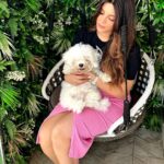 Shama Sikander Instagram - My munchkin….🥰🥰🥰 . . . #mybaby #casper #puppy #animallover #dog #lover #love #life #care #happiness #cutebaby Mumbai, Maharashtra