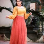 Swasika Instagram - The whole point is to live life and be happy 😊 Styling @jaffarimaam Makeup @abhilashchikkumakupartist Outfit @rith.ve Photo @nithinznith_photography_ Earrings @planetjewel #swasika #swasikavj #yellowdress