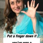 Kareena Kapoor Instagram - Put that last finger down already, Kareena! 😋🤣 The gorgeous #KareenaKapoorKhan takes the #PutAFingerDown (Filmfare Edition) challenge and her replies will make you LOL. #Wolf777NewsFilmfareAwards #FilmfareOnReels #FilmfareAwards #FilmfareAwards2022 #Celeb