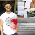 Kartik Aaryan Instagram - It always feel special when u guys show so much love Thank u Bhavini for all the Efforts , Gifts and beautiful Flowers ❤️❤️ Plus with this post i wanted to thank all my fans for being so cool and pouring in so much love ...u guys show so much love even across borders.. A Big Thank You 😘😘😘🙏🏻🙏🏻
