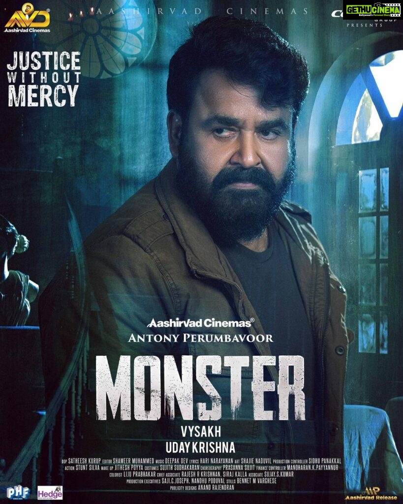 Mohanlal Instagram - In cinemas from TOMORROW! #Monster @antonyperumbavoor @aashirvadcine