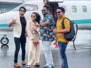 Nikhil Siddhartha Instagram - 11:30 am Sangam Sharath Theatre see you all there #Karthikeya2 coming to Vizag 🔥 #Promotions #Charter see u all there @anupamaparameswaran96 @actorysr @harshachemudu