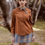 Sanjana Sanghi Instagram - Checks and Bows! 🤎🤍 ❄️ . For Yuvaan, the Film and Literature Festival, Delhi Technological University. . | 👗: @bornaliicaldeira 💄& 👧: @ivara_makeoversbyshivangi 📷: @pictureaffaire |