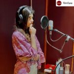 Sanjana Sanghi Instagram - That moment. That mic. That feeling of reliving & recreating each moment of what has been the most beautiful journey of my life yet. So, so many feelings. Thank you guys for being so excited yet so patient for #OMTheBattleWithin 🤍⏰ Our world will be yours, soon enough, promise. @adityaroykapur • @itskapilverma • @khan_ahmedasas • @apnabhidu • @zeestudiosofficial • @shariq_patel ______ Posted @withregram • @filmfare #SanjanaSanghi dubs for Om: The Battle Within. We can't wait to see her in their action-packed thriller!