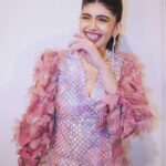 Sanjana Sanghi Instagram - My debut runway moment at @lakmefashionwk x @fdciofficial . Back in my hometown, Dilli. Adorning this holographic pastel lover’s dream by the most special @pankajandnidhi 💗- showcasing their most stunning collection “Marbella” A confluence of so many special moments. As a child of the stage, to get to be back on it, is an instant reminder that the exhilaration it comes with is absolute 🔥🔥 Fam & friends, thank you for coming out and celebrating this in the grandest way possible. My team, you guys are ♥️🌏 And to the epic Quirks of the town, @varunpratap_ @somyagoenka_ @quirk_india The runway bug may just have bitten hard. 🥰