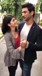 Sanjana Sanghi Instagram - Remember I said, right when we’d get a breather in the middle of tough scenes, he’d say, “Chal, Thoda Dance Karein?”
This is what I meant. 

I never understood what people meant by “bittersweet” memories really, until we lost him.
I do now. Seeing or reliving any of these memories, is just as bitter and tough, as it is calming and sweet.