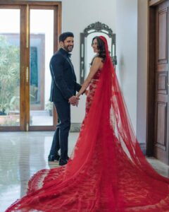 Shibani Dandekar Instagram - Mr & Mrs 💃🏾❤️ 

My DREAM wedding dress by  @jade_bymk designed by @shaleenanathani X @monicashah1207 ( love you guys this dress is everything!!!!!)
Styled by my girl @shaleenanathani 

Assisted by @kajalpatil_04 
Earrings @goenkaindia @amigoscommunications 

Makeup by @inherchair 
Hair by @reenaduttahairstylist 
Assisted by @azima_toppo 

photos @sam_and_ekta ❤️
decor by @altair_decor 
wedding by @shaadisquad