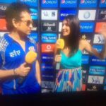 Shibani Dandekar Instagram - Just chatting with the master nothing major 😉 #sachin