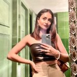 Tridha Choudhury Instagram – Have you seen my Silhouette??? 🧃

#leatherdress #leatherlove #fashioninsta #fashionstatement