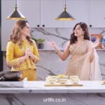 Upasana Kamineni Instagram - Last day of Diwali Binge 😛 try this quick, easy & healthy recipe. The trick is to serve small quantities - looks great & better for UR guests health as well. Focus on quality rather than quantity. Link in bio - for the full video @rashmika_mandanna @urlife.co.in URLife