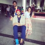 Varun Tej Instagram - Back to Hyderabad from ooty! These two took really good care of me.. Thanks guys for all the wishes.. 😊 P.S-Tried to imitate the trio in #oopiri Rajiv Gandhi International Airport Shamshabad, Hyderabad