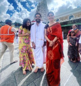 Asha Bhat Instagram - Every beautiful thing begins with the blessings of the divine. 
With the team of #OriDevuda seeked blessings at Tirumala temple😇
Om Namo Venkateshaya Namah 🕉️

@vishwaksens @mipalkarofficial @ashwath_marimuthu @pvpcinemaoffl @srivenkateswaracreations @vamsikaka 

#oridevudaonoct21st 
#oridevuda #tirupati #tirumala #tirupatibalaji