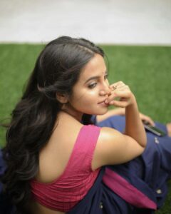 Bhavani Sre Instagram - Clicked by @kanmaniphotography
Styled by : @style.with.kr 
Outfit - @aaral___ @queenofheartsindia
Accessories - @studio.anviksha
Hair - @zuci.hairnmakeup