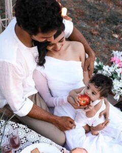 Harija Instagram - Our little pudding 😘Our love was born 
Outside the walls, 
In the WIND
In the NIGHT
In the EARTH 
A SMILE
A HUG
A KISS
As simple as it is , as Noble as - ADEENA 
Featuring - @harijaofficial @amar_theinfinity_e

Photography & Styling by -@the_girl_with_the_cam_
.
Visuals & Edit - @khiranramesh
.
Costume Partner - @anveshanaclothing
.
MUAH - @sindhuja_srinivasann
.
Decor partner - @prakriti_events