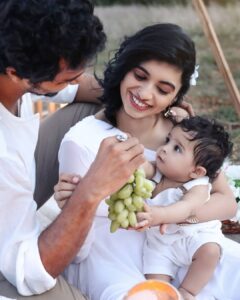 Harija Instagram - Our little pudding 😘Our love was born 
Outside the walls, 
In the WIND
In the NIGHT
In the EARTH 
A SMILE
A HUG
A KISS
As simple as it is , as Noble as - ADEENA 
Featuring - @harijaofficial @amar_theinfinity_e

Photography & Styling by -@the_girl_with_the_cam_
.
Visuals & Edit - @khiranramesh
.
Costume Partner - @anveshanaclothing
.
MUAH - @sindhuja_srinivasann
.
Decor partner - @prakriti_events