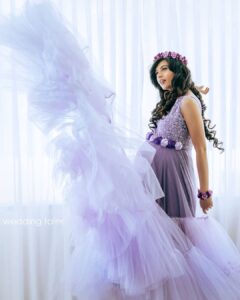 Harija Instagram - Here I am, flaunting this amazing dress that makes me feel like I'm on cloud nine. I wanted to pamper myself a little bit and wear a grand dress on the occassion of my Bump shoot. 

Designing and styling 
@shyn_fascino ,Who else can make me feel this way with her outfits other than Shiny. She knows exactly what I want. 
@fascinodresses_by_shyn

MUA @shiny_mua ❤️
Pics @weddingtales_prabu 

#bump #bumpshoot #lavender #harija #dresslove #makeup #babyshoot #pregnancydiaries #love #makeover #cloudnine