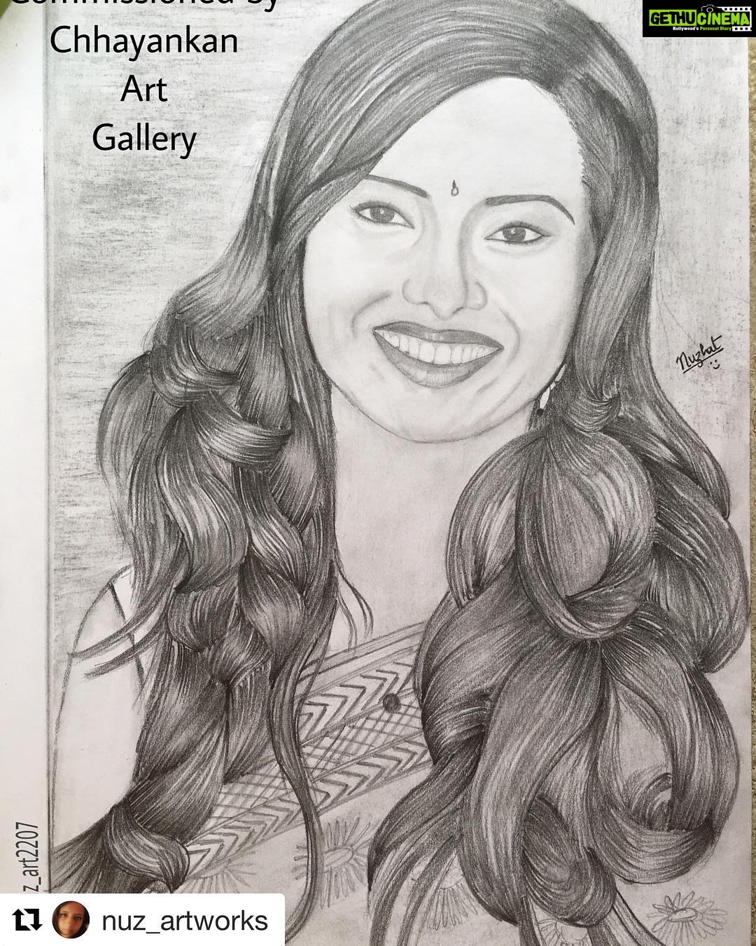 The most beautiful indian actress  Meenakshi sketch art  Facebook