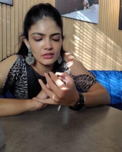 Kalpika Ganesh Instagram - And ya I do like staring at my nails and otherwise too🖤🤍