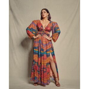Kirti Kulhari Instagram - As colourful as the new season of #fourmoreshotsplease 🦋
#promotions 
#streaming 💜
Only on @amazonprime ❤️
@pritishnandycommunications

The team :
Dress - @payal_zinal 
Jewelry - @asos 
Shoes - @aldo_shoes 
Makeup - @melwanishweta 
Hair - @bharatlimba_makeup_hair 
Styling - @who_wore_what_when 
Photography - @thefirstclik