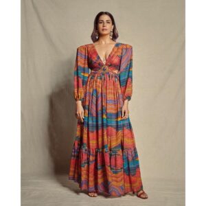 Kirti Kulhari Instagram - As colourful as the new season of #fourmoreshotsplease 🦋
#promotions 
#streaming 💜
Only on @amazonprime ❤️
@pritishnandycommunications

The team :
Dress - @payal_zinal 
Jewelry - @asos 
Shoes - @aldo_shoes 
Makeup - @melwanishweta 
Hair - @bharatlimba_makeup_hair 
Styling - @who_wore_what_when 
Photography - @thefirstclik