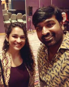 Misha Ghoshal Instagram - One of my favorite, extremely talented and such a humble actor u r @actorvijaysethupathi u r an energy nd i will always remember the compliment u gave me 😊 #grateful #fangirl