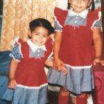 Mona Singh Instagram - My sister has the best sister (Me) hehe #childhoodmemories #mybigsis #sistersister #bestfriends #forever #unconditionallove #love #matching #red #happiness #instamemories #instagood