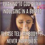 Nikita Dutta Instagram - After all the pleasure your tastebuds derive during a buffet, this is the condition post it. #SelfMeme #FoodieDieterProblems #SevenKitchens #StRegisHotel