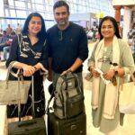 Suhasini Maniratnam Instagram - Leaving on a jet plane. Happy to bump into maddy. ❤️❤️❤️❤️