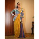 Swara Bhaskar Instagram - Print on print.. Issa vibe! 😎💖🐝 For #jahaanchaaryaar trailer launch.. . Outfit: @diyarajvvir Jewellery: @amrapalijewels . Styled by: @prifreebee Make up: @devikajodhani Hair: @stylistsony Pics: @sahil.shivani_
