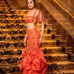 Tejasswi Prakash Instagram - Stairway to freedom 🌞 . . . Style by : @kmundhe4442 Outfit by : @meghakapoorlabel Mua : @ridamakeovers Hairstylist : @sunnyhairartist Photography by : @shivamduaphotography