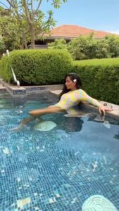 Tuhina Das Instagram - Pool days are happy days! ❤️

#poolday #poolwear #tuhinadas