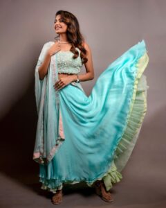 Aditi Shankar Instagram - Fight for your fairytale 🌈✨

Styled by: @dr.vinothinipandian
Photographed by📸 : @kiransaphotography 
Outfit👗: @bandananarulaofficial
MUAH💄: @vishalcharanmakeuphair @hairbyradhika 
Jewellery💎: @JCSjewelcreations