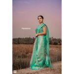 Amrutha Nair Instagram - She's a beautiful piece of broken pottery put back together by her own hands ..❤ 📸 @pandavasfilmfactory Saree @alankaar_be_your_own_label MUA @_bloom_bridal_studio_ Accessories @storybox.jewels Trivandrum, India