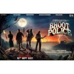Arjun Kapoor Instagram - Get ready to scream with laughter! #BhootPolice arrives on 10th sept. #NewNormalIsParanormal #SaifAliKhan @jacquelinef143 @yamigautam @jaavedjaaferi @rameshtaurani @akshaipuri @pavankirpalani @jaya.taurani @tips #12thStreetEntertainment #BhootPolice