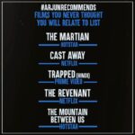 Arjun Kapoor Instagram - Here’s a list of movies that will make the 21 days lockdown seem simple(r). #ArjunRecommends 1. The Martian #MattDamon @jessicachastain #KristenWiig #RidleyScott 2. Cast Away @tomhanks @helenhunt #RobertZemeckis 3. Trapped @rajkummar_rao #VikramadityaMotwane 4. The Revenant @leonardodicaprio @tomhardy #AlejandroGIñárritu 5. The Mountain Between Us #KateWinslet @idriselba #HanyAbuAssad
