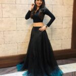 Ashika Ranganath Instagram – Crushing over this black n ocean green ombré skirt 🥰
How many of you liked it?? Top : @sheinofficial 
Skirt : @brundagowda1912 
MUA : myself 🙈
