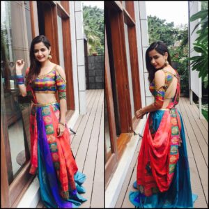 Ashika Ranganath Instagram - Yellarigu Varamahalakshmi habbada subhashayagalu 🙏🏻 #mugulunage #celebrations #tv9program #mugulunagelakshmiyaru wardrobe courtesy : @shachinaheggar ❤️thanks a lot shachina