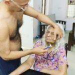 Fathima Babu Instagram - இங்கிவனை யான் பெறவே என்ன தவம் செய்து விட்டேன் ….. என் அம்மாவைப் பல் மருத்துவரிடம் கூட்டிச் செல்லப் போகும் முன் அவரைத் தயார் படுத்தும் என் தம்பி
