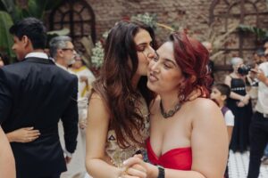 Fatima Sana Shaikh Instagram - What a mad afternoon that was!!! 
So happy to see guys celebrate Your love and the was so infectious… 
My heart was swelling with love and affection for both of you. 

I am glad I could be a part of it.

Pyaar pyaar pyaar 
@khan.ira 
@nupur_shikhare

📸 @etherealstudio.in