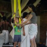 Isha Sharvani Instagram - It has been really special having Luca present for over a week while we have remounted SARI. He and our dog snowy have brought such love, playfulness and tenderness into the studio. He was curious and involved through about 7 hours a day of rehearsal each day, beaming, spontaneously playing or dancing as he felt it. He has realised the physical stamina and rigour involved in a dancers life, and his response has been to pamper me with daily foot massage. He says his hands will heal me, I think his love and presence already has. Feeling blessed to be a member of a family run company which allows to process to happen. ❤️♾️❤️ . 📸 @adarsh.prathap 🙏🏾 #ishasharvani #luca #motherson #thirdgeneration #dance