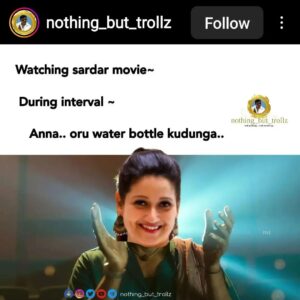 Laila Mehdin Instagram - I loved this #laila
 #memes 

Tell me your thoughts during the interval in the comments! 💞

Most of my close friends called my during the interval! #sardar

Thanks to @nothing_but_trollz 

Special mention @yuvaraj_uvaa 

#laila 
#lailamemes 
#lailasfavmemes
#tamilcinema 
#Sardar 
#memes😂 
#tamilmoviememes 
#telugucinema
#telugumoviememes
#favmemes

@psmithran 
@george_dop 
@karthi_offl 
@raashiikhanna 
@rajishavijayan 
@shrinidhirangarajan 
@shrithi17