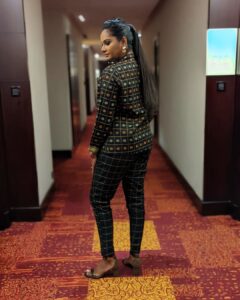 Lakshmi Priyaa Chandramouli Instagram - When I dress up for any event, I prefer to wear clothes that are comfortable, sustainable, eco friendly and ethical as much as possible. @oona.atelier was just the perfect match for this reason. Loved wearing one of their pieces which is a traditional aayitam butta  saree converted into a pant suit. If you liked what I wore, do check out @oona.atelier and indulge in one or more of their comfortable and affordable pieces. Totally worth it. 

Huge thanks to my darling @themis_vanessa for styling me and just being patient and a good friend! ❤️

Make up by @getreadywithranji 
Hair by @playsalon.in 
Photos by @venkataraghavan.s 
Managed by @thiruupdates 

#SIIMA2022 #DressingUp #DesignerWear #Oona #ItTakesAWholeTeam #MyLovelyTeam #EthicalWear #HandMade #Weaves #ModernYetHomely #TraditionalButContemporary #PantSuit #PhotoShoot #AwardNights