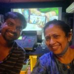 Lakshmy Ramakrishnan Instagram - One of the terrific performers on the film, Director Paval completed his dubbing 👍
