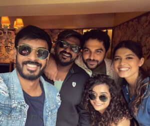 Leon James Instagram - All smiles with this firecracker of a team 💥
Thanks to everyone for the incredible response to the film and the music!
#oridevuda ❤️‍🔥 @ashwath_marimuthu @vishwaksens @mipalkarofficial @asha.bhat @dileshashafa