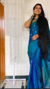M.M. Manasi Instagram - Day 8 
Peacock Green/Blue

Listen to the entire audio on @monisshamm 's profile ♥️♥️

#Day8 #peacockgreenblue #ColoursOfNavaratri #TheHusband #Reels #Reelitfeelit #Saree #Sareestagram #Sareesofinstagram #Navaratri
